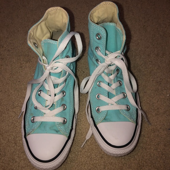Converse Shoes - Baby blue/ teal Converse All Star High Tops